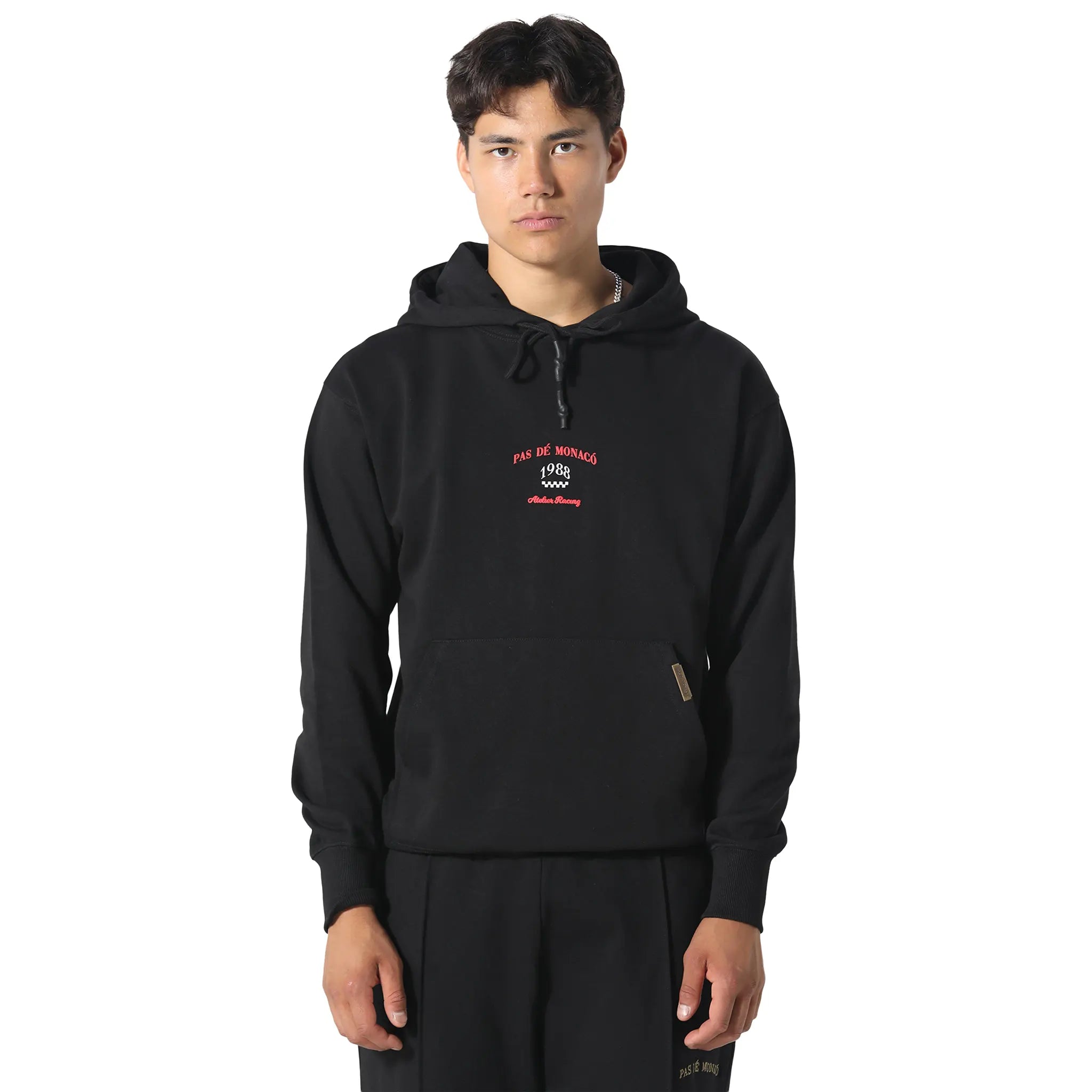 Front View of Pas De Monaco Speedster Black Hoodie 5060615213511